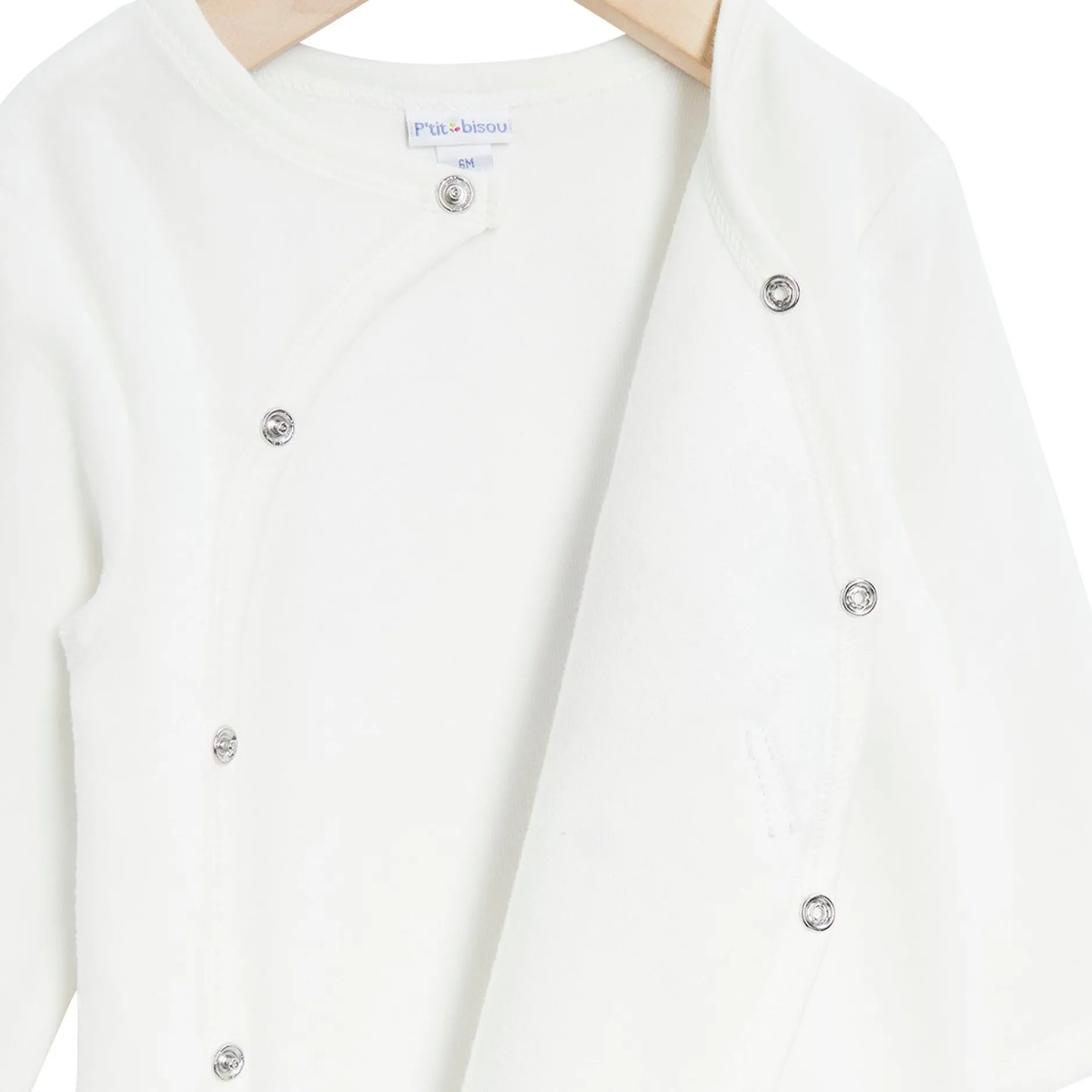 Pyjamas*P'tit bisou Golden Winter Pyjama en velours 12 mois de Ecru Peluche