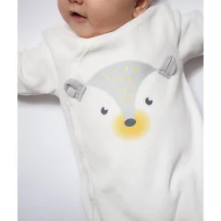 Pyjamas*P'tit bisou Golden Winter Pyjama en velours 12 mois de Ecru Peluche