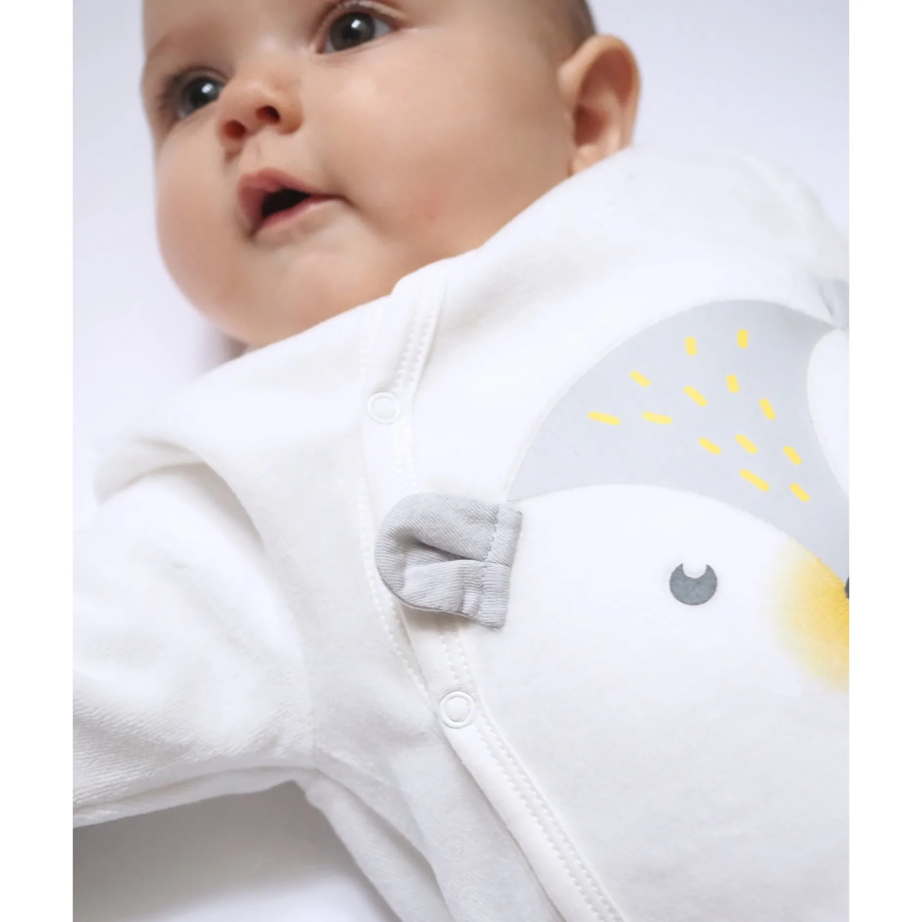 Pyjamas*P'tit bisou Golden Winter Pyjama en velours 12 mois de Ecru Peluche
