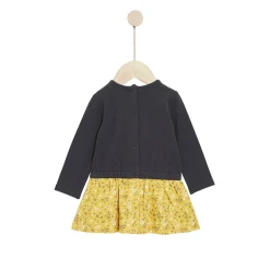 Robes, Jupes*P'tit bisou Golden Winter Robe manches longues bi-matière de Print Clairière