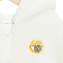 Vestes, Manteaux, Pilotes*P'tit bisou Golden Winter Veste à capuche en fourrure 1 mois de Ecru Peluche