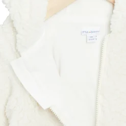 Vestes, Manteaux, Pilotes*P'tit bisou Golden Winter Veste à capuche en fourrure 1 mois de Ecru Peluche