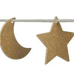 Lampes*Baby Art Guirlande empreinte à paillette de doré