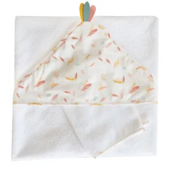 Sorties De Bain|Gants Et Éponges*Domiva Happy Coffret Sortie de bain + Gant de Imprimé Écru