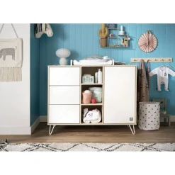 Plans À Langer|Plans*Sauthon Baby's Sweet Home Happy dispositif à langer de Acacia clair/Blanc