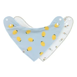 Bavoirs*Lässig Happy Fruits Lot de 2 bandanas col bénitier de Citron