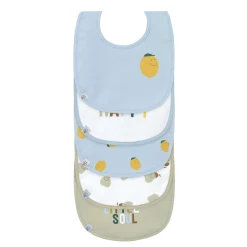 Bavoirs*Lässig Happy Fruits Lot de 5 bavoirs imperméables 3-18 mois de Citron