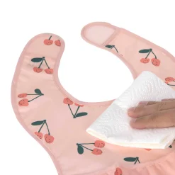 Bavoirs*Lässig Happy Fruits Lot de 2 bavoirs avec poche 6-24 mois de Cerise