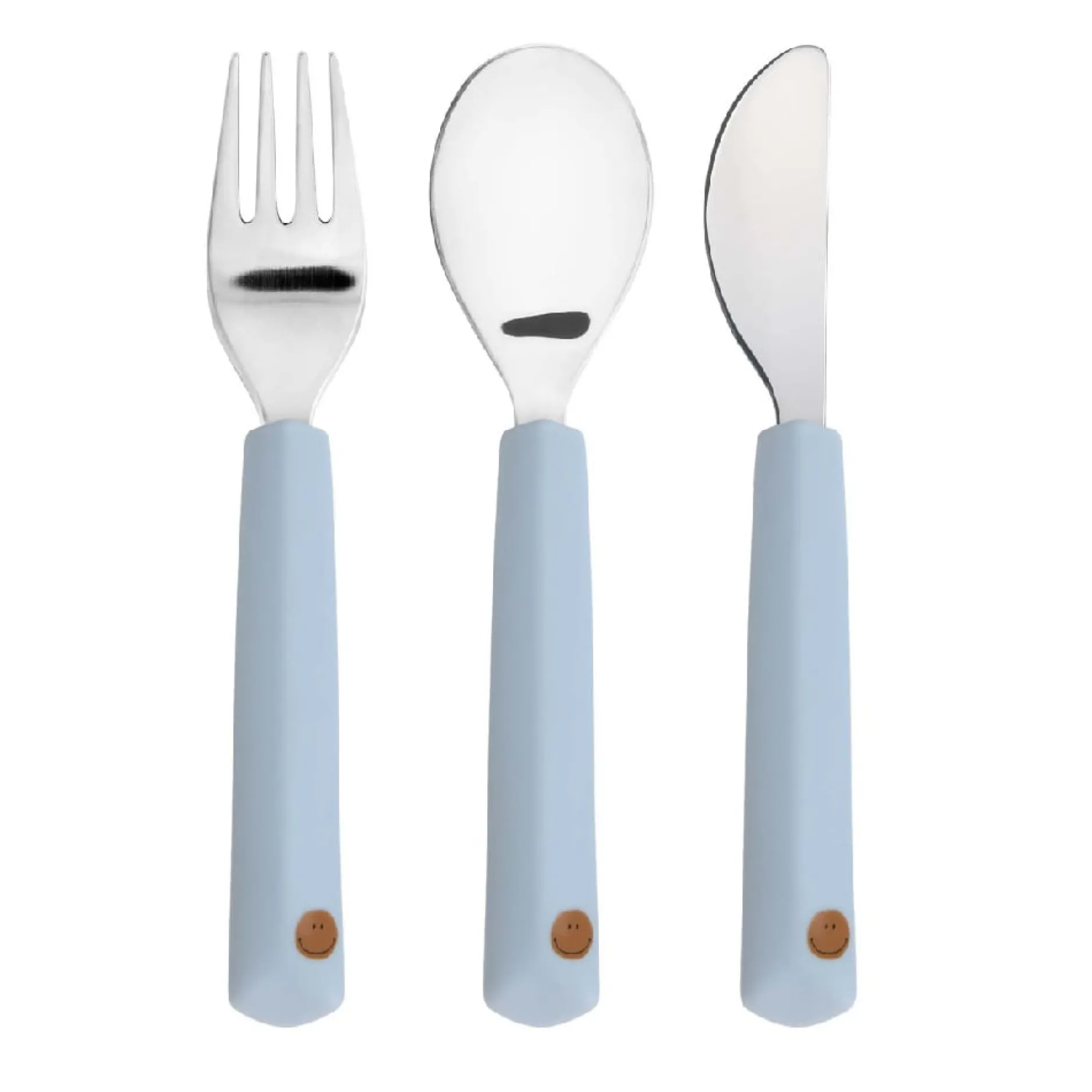 Couverts*Lässig Happy Rascals Couverts en silicone 3 pièces de Smile
