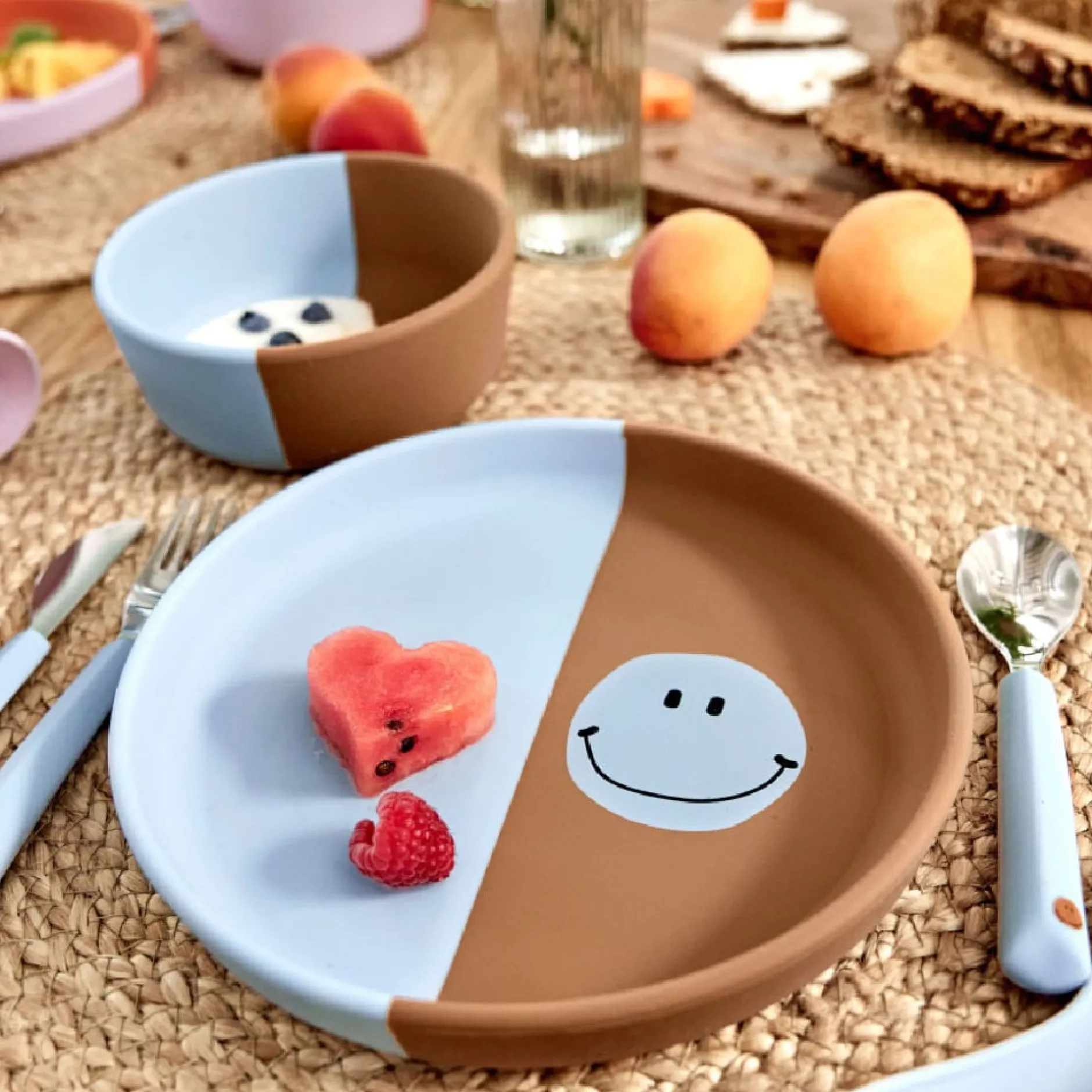 Couverts*Lässig Happy Rascals Couverts en silicone 3 pièces de Smile