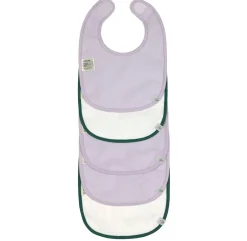 Bavoirs*Lässig Happy Rascals Lot 5 bavoirs éponges de Cœur Violet