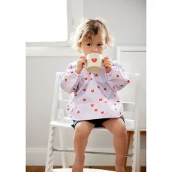 Bavoirs*Lässig Happy Rascals Lot de 2 Bavoirs manches longes avec poche de Cœur lavande