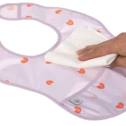 Bavoirs*Lässig Happy Rascals Lot de 2 Bavoirs avec poche de Cœur lavande