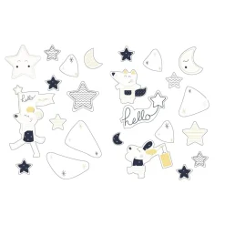 Stickers*Sauthon Baby's Sweet Home Hello stickers muraux de Bleu / Blanc