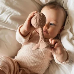 Hochets|Anneaux De Dentition*Natruba Hochet & Anneau de dentition Plumeria de Rose