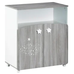 Commodes*Sauthon Baby's Sweet Home Hugo commode de Gris / Blanc
