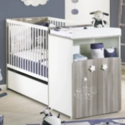 Tiroirs De Lit*Sauthon Baby's Sweet Home Hugo tiroir de lit combiné évolutif 60 x 120 cm de Blanc