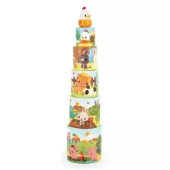 Jouets En Bois|Jeux De Formes*Janod Jouet à empiler - Ma Première Pyramide Poule de