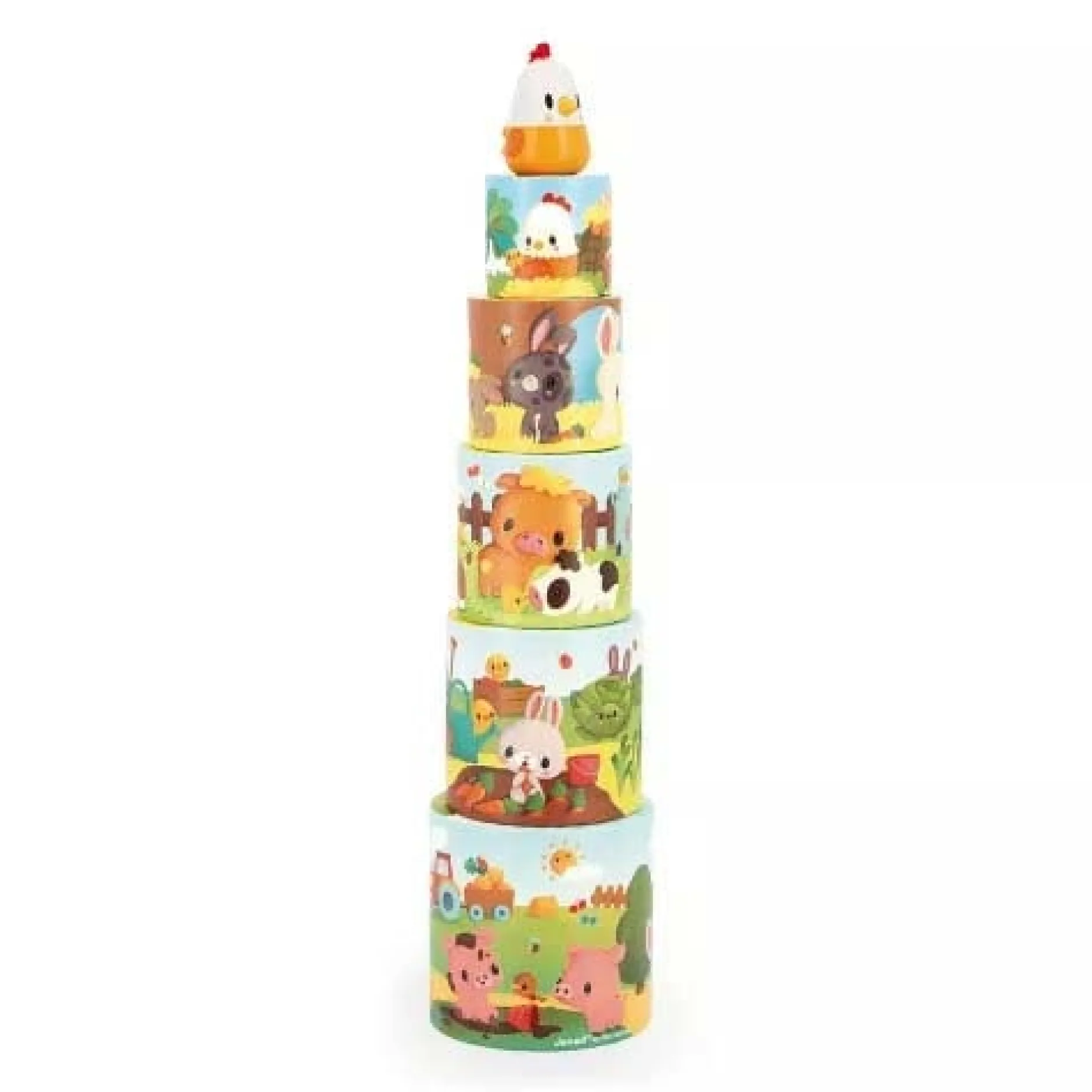 Jouets En Bois|Jeux De Formes*Janod Jouet à empiler - Ma Première Pyramide Poule de