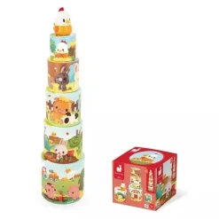 Jouets En Bois|Jeux De Formes*Janod Jouet à empiler - Ma Première Pyramide Poule de