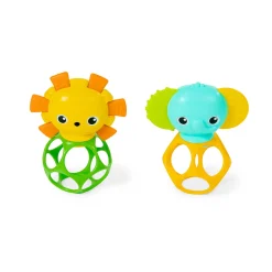 Anneaux De Dentition*Bright Starts Jouets de dentition Oball x2 de Lion & éléphant