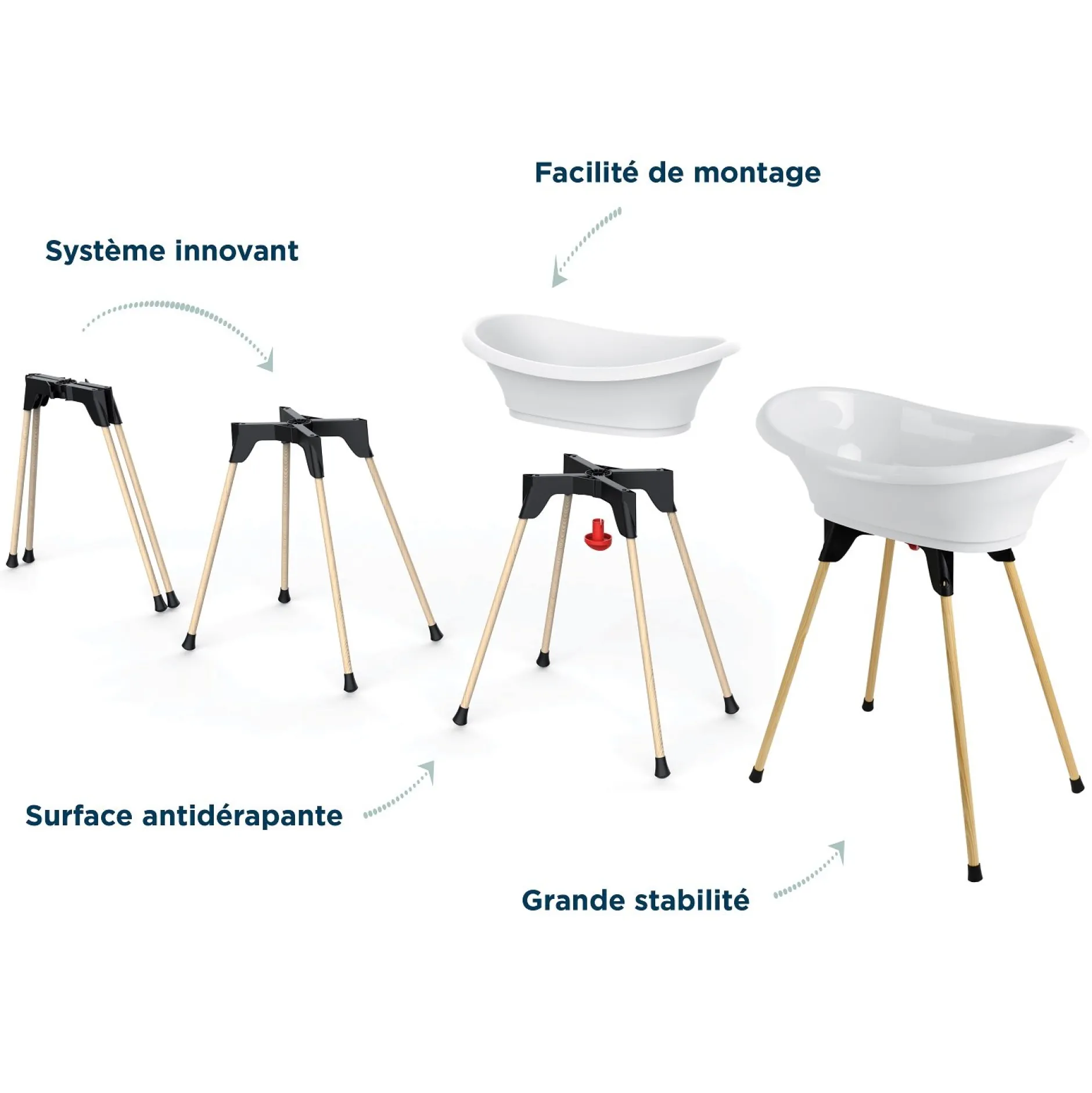 Baignoires*Thermobaby Kit de baignoire Vasco de Blanc muguet