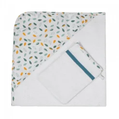 Gants Et Éponges|Sorties De Bain*Trois Kilos Sept Kolala et sa tribu Set de bain de Feuilles