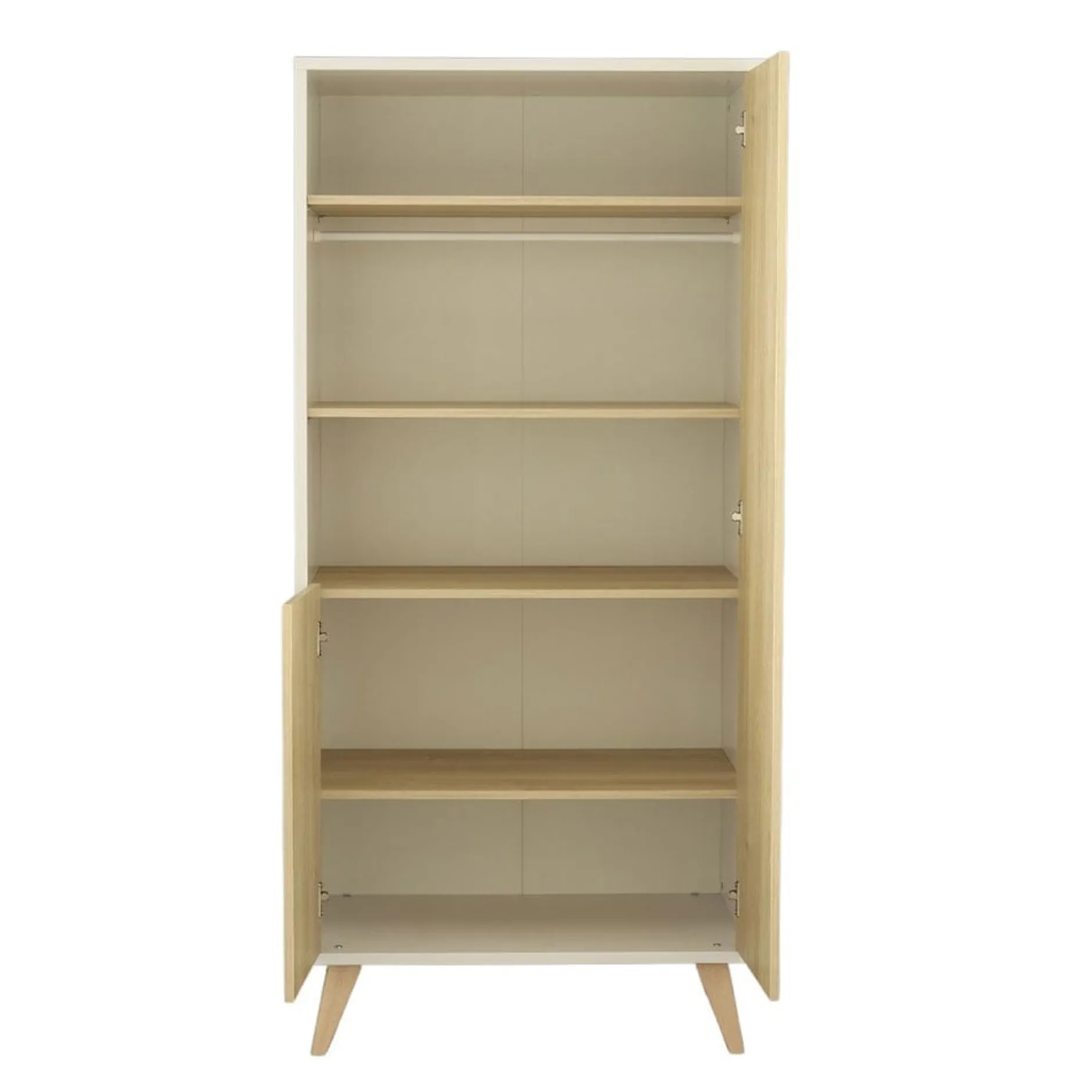 Armoires 2 Portes*Sauthon Baby's Sweet Home Kronos Armoire 2 portes 3 niches de Blanc Neige