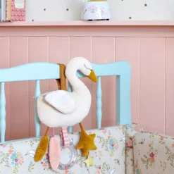 Peluches À Accrocher|Jouets D'Activités*Moulin Roty La Petite École de Danse Peluche d'Activités Cygne de Blanc