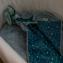 Doudous|Couvertures*Nattou Lapidou couverture doudou lapin - Glow in the dark de Vert cuivre