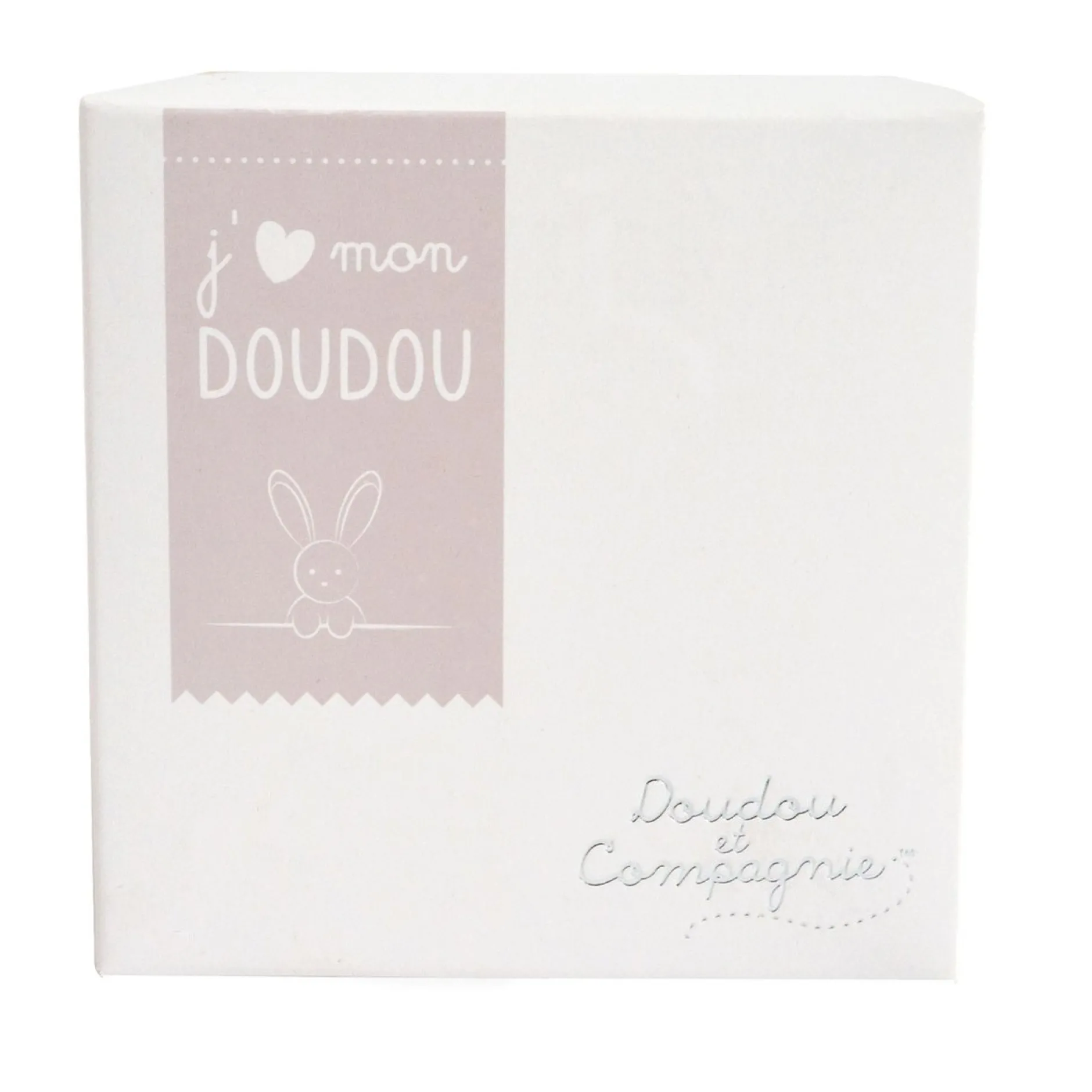 Doudous*Doudou et Compagnie Lapin mouchoir en boîte fleur de Blanc