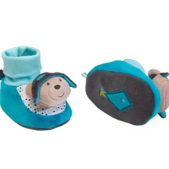 Chaussettes, Chaussons*Sauthon Baby Déco Lazare chaussons 0-6 mois de Bleu