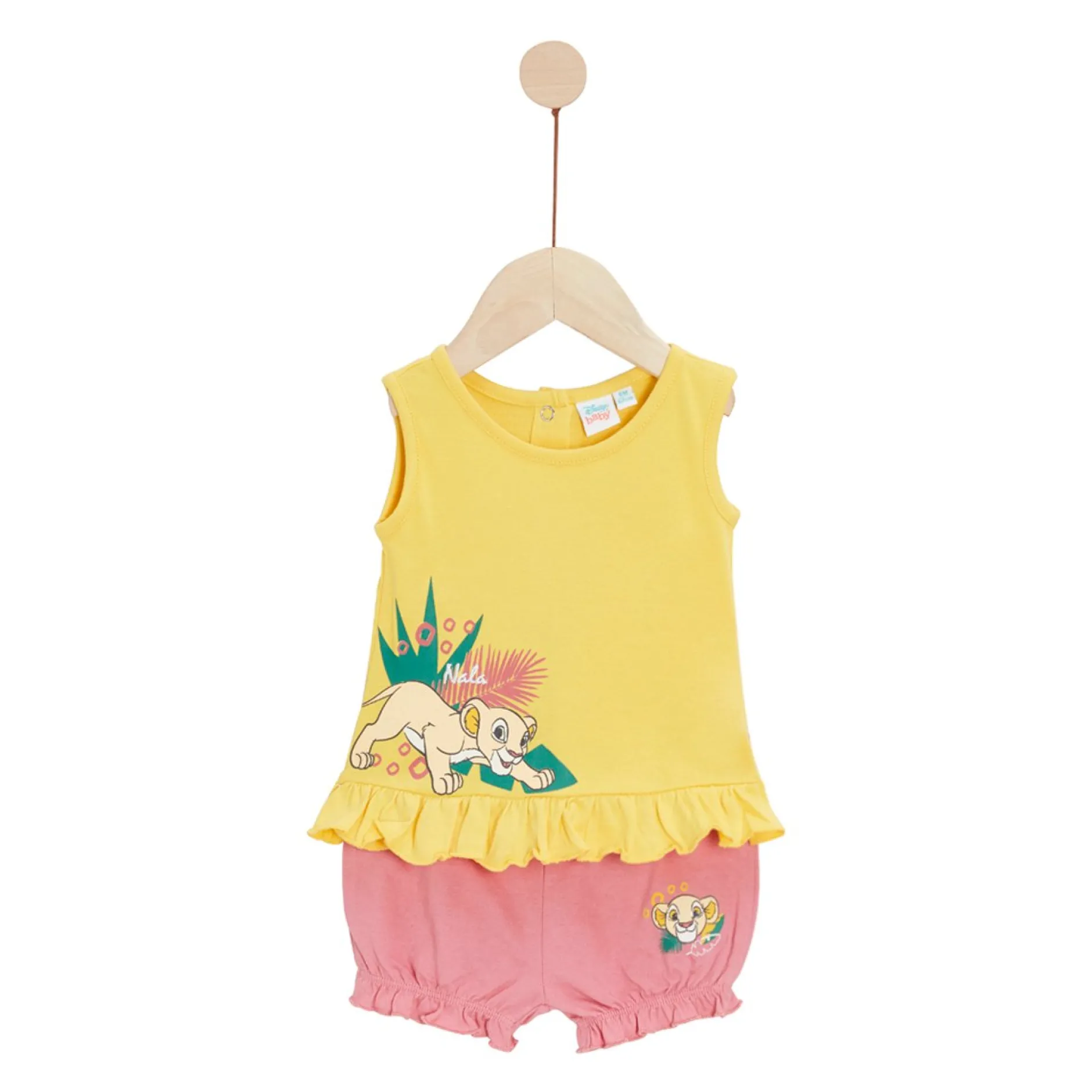 Pantalons, Shorts, Leggings|T-Shirts, Blouses, Chemises*Disney Baby Le Roi Lion Ensemble de Jaune et rose