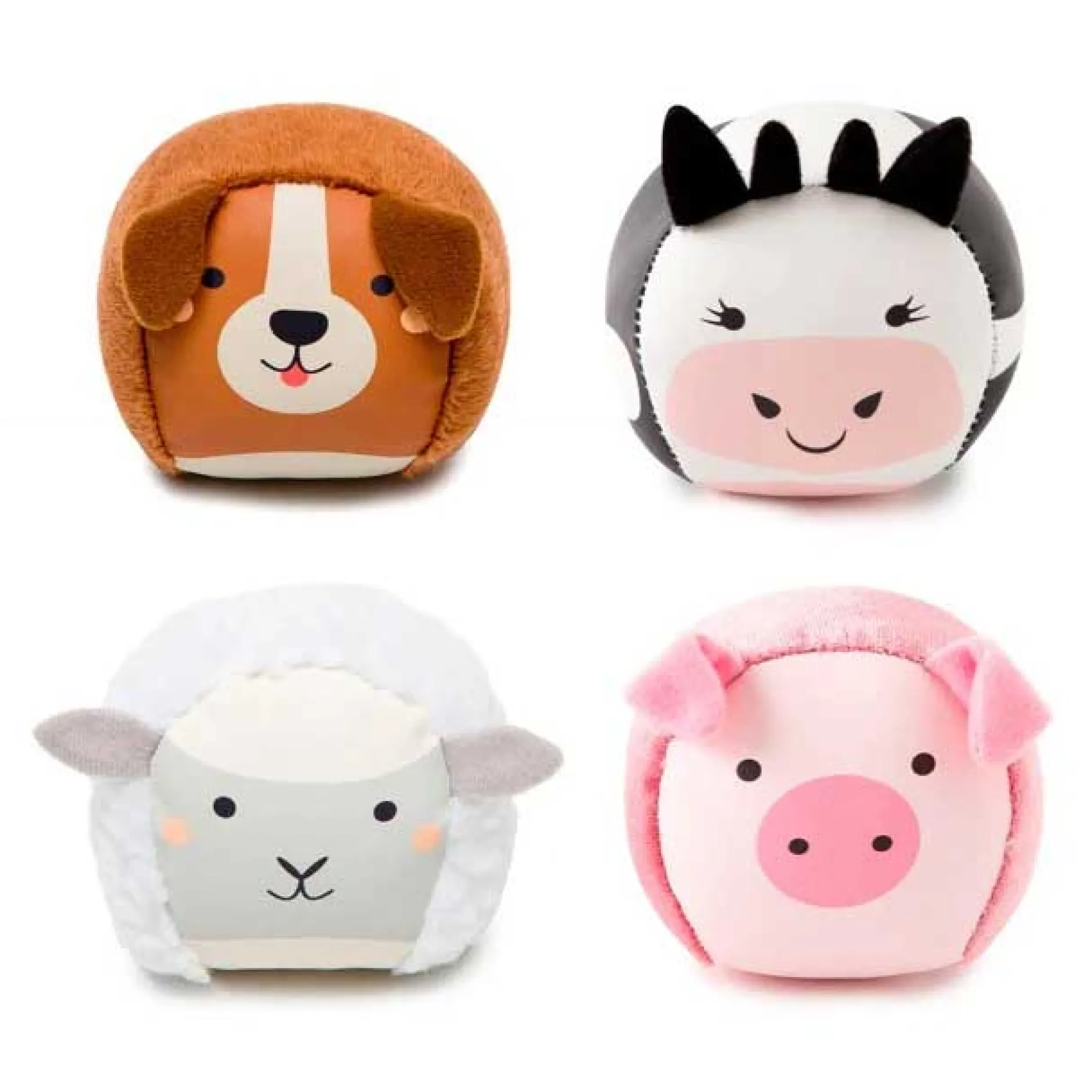 Balles & Ballons|Jouets D'Activités*Little Big Friends Les Dooballs - set de 4 balles doudous de Ferme