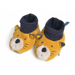 Chaussettes, Chaussons|Chaussettes, Collants, Chaussons*Moulin Roty Les Moustaches chaussons 0-6 mois de Lulu