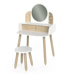Autres Mobiliers*CBA Meubles Lili Coiffeuse + tabouret de Blanc / Beige