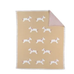 Couvertures*Noukies Lina & Joy Couverture Tricot 75 x 100 cm de Beige