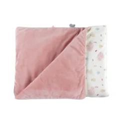 Couvertures*Noukies Lina & Joy Couverture Veloudoux 75 x 100 cm de Rose