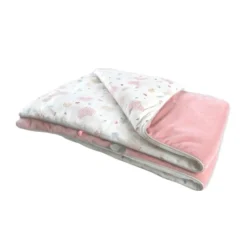 Couvertures*Noukies Lina & Joy Couverture Veloudoux 75 x 100 cm de Rose