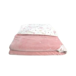 Couvertures*Noukies Lina & Joy Couverture Veloudoux 75 x 100 cm de Rose