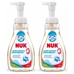 Produits D'Entretien*Nuk Liquide nettoyant biberons x2 avec flacon mousseur 380 ml de
