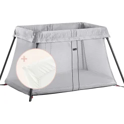Lits Parapluies|Lits Parapluies*BabyBjörn Lit de voyage Light + drap housse de Argent