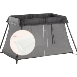 Tout Pour Vos Trajets|Lits Parapluies*BabyBjörn Lit de voyage Light + drap housse de Noir