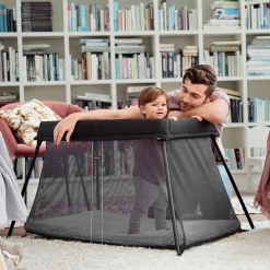 Tout Pour Vos Trajets|Lits Parapluies*BabyBjörn Lit de voyage Light + drap housse de Noir