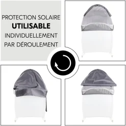 Tout Pour Vos Trajets|Lits Parapluies*Hauck Lit parapluie Play N Relax Center + Moustiquaire et pare-soleil 60 x 120 cm de Vert