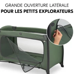 Tout Pour Vos Trajets|Lits Parapluies*Hauck Lit parapluie Play N Relax Center + Moustiquaire et pare-soleil 60 x 120 cm de Vert