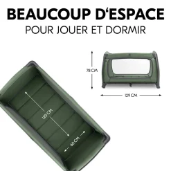 Tout Pour Vos Trajets|Lits Parapluies*Hauck Lit parapluie Play N Relax Center + Moustiquaire et pare-soleil 60 x 120 cm de Vert