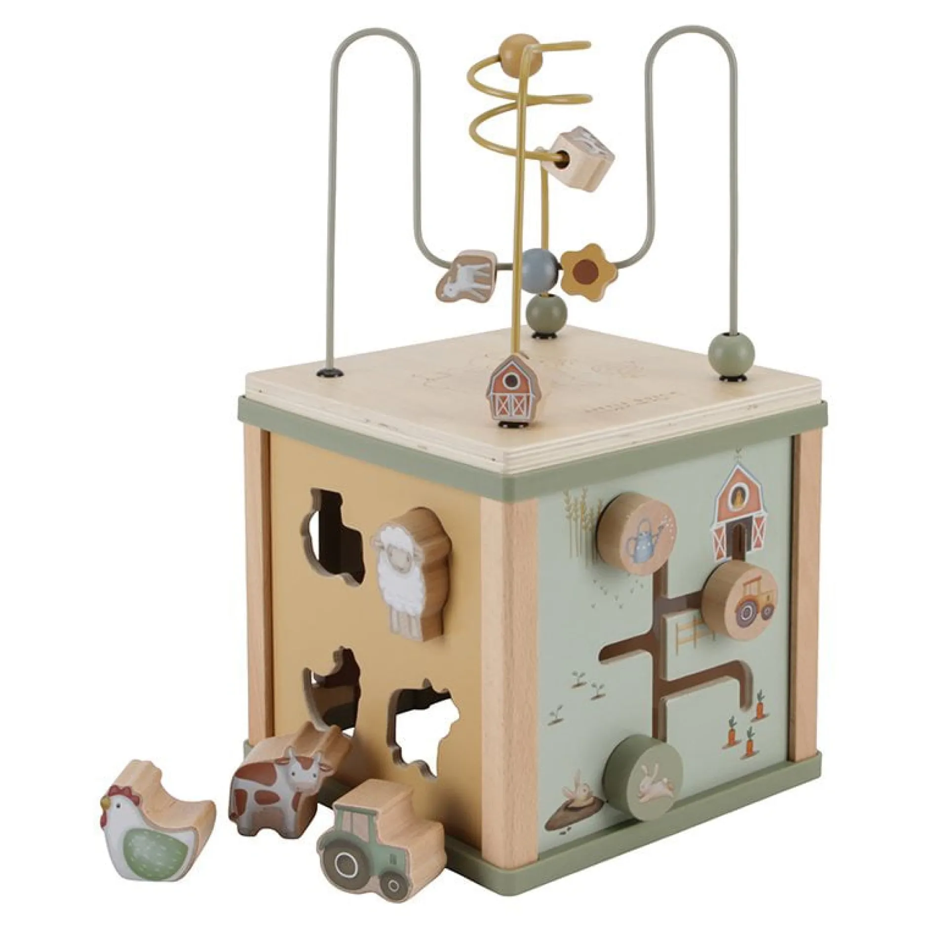 Jouets En Bois|Jouets D'Activités*Little Dutch Little Farm Cube d'activités en bois de