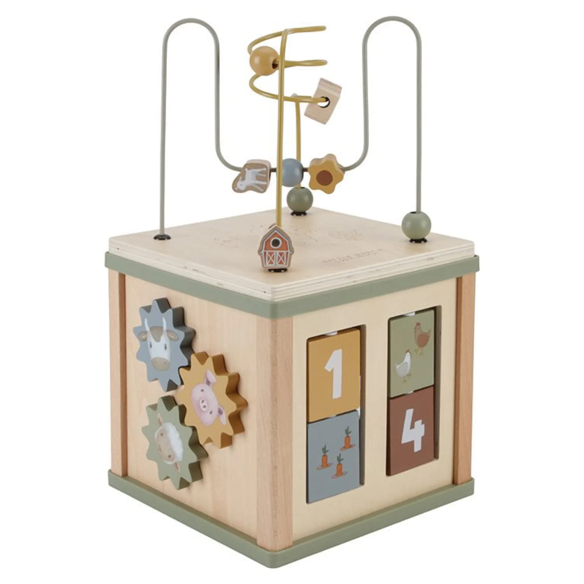 Jouets En Bois|Jouets D'Activités*Little Dutch Little Farm Cube d'activités en bois de
