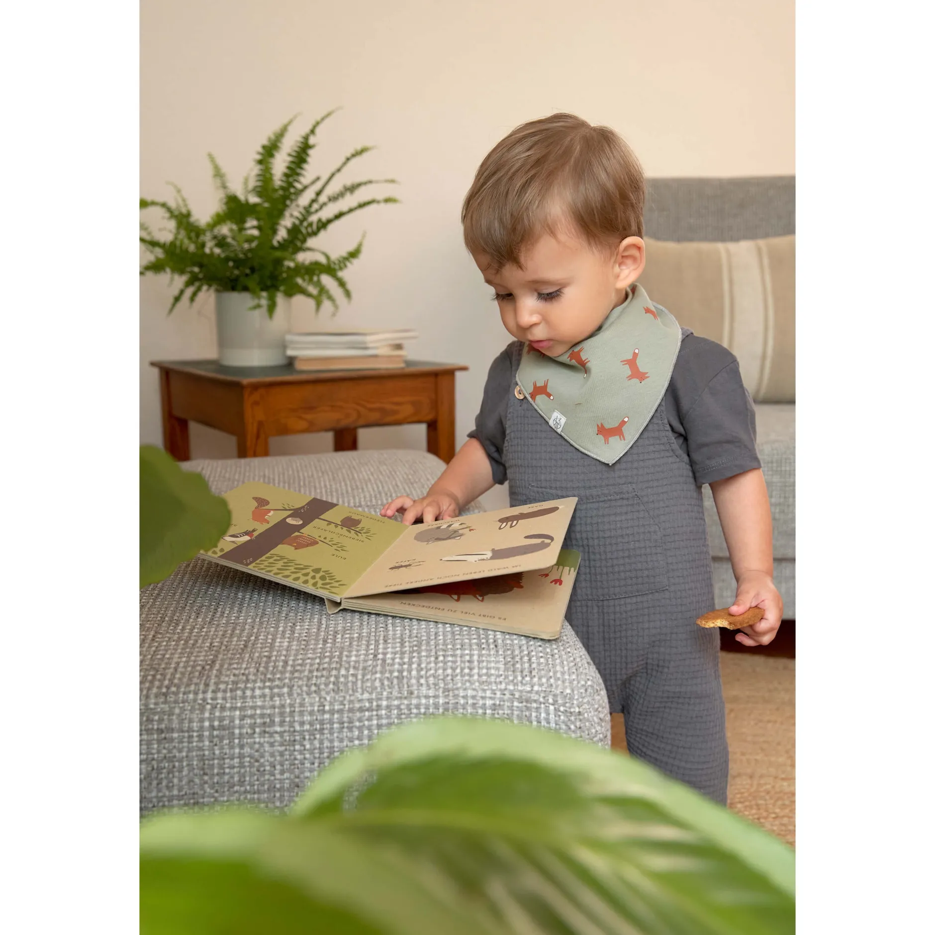 Bavoirs*Lässig Little Forest Lot de 2 bavoirs bandanas de Renard